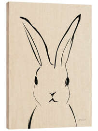 Holzbild Hasenporträt
