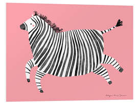 Hartschaumbild Fröhliches Zebra