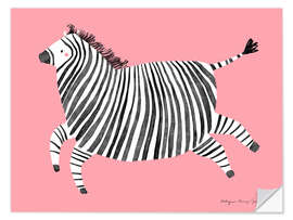Wandsticker Fröhliches Zebra