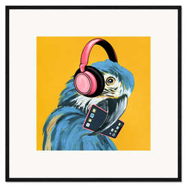Gerahmter Kunstdruck Gen Alpha Papagei