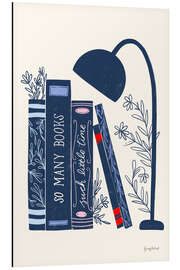 Aluminium print Bookish Blue - Becky Thorns