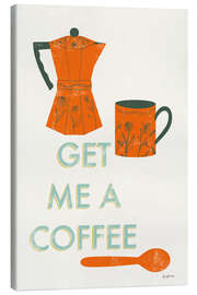 Canvastavla Get Me a Coffee - Becky Thorns