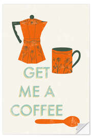 Sticker mural Get Me a Coffee - Becky Thorns