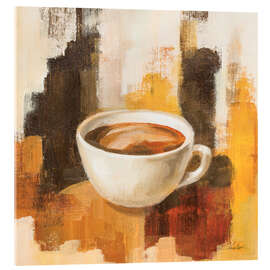 Acrylglasbild Kaffee auf abstraktem Hintergrund - Silvia Vassileva