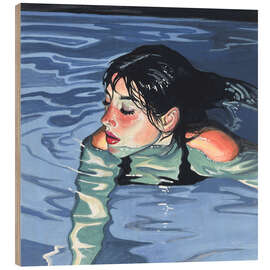 Quadro de madeira Swimming in Evening Glow - Kate Jarvick Birch