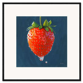 Gerahmter Kunstdruck Die vollkommenste Erdbeere
