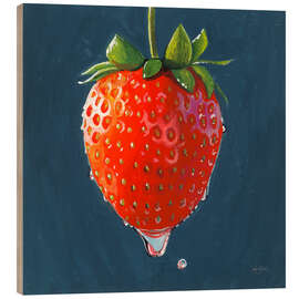 Holzbild Die vollkommenste Erdbeere