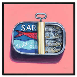 Gerahmter Kunstdruck Wilde Sardinen - Kate Jarvick Birch