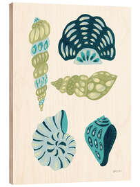 Holzbild Meine tropische Muschelsammlung I - Yvette St. Amant