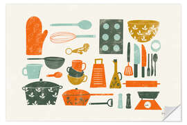 Wandsticker Retro Küchengeräte