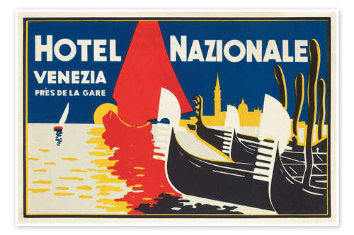 Poster Hotel Nazionale, Venezia