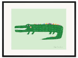 Gerahmter Kunstdruck Krokodil