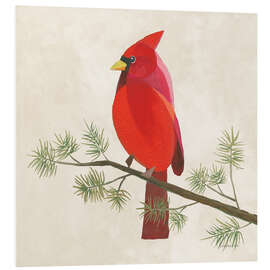 Hartschaumbild Roter Freund aus dem Wald - Danhui Nai