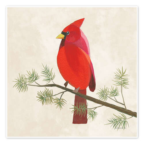 Poster Red friend from the forest