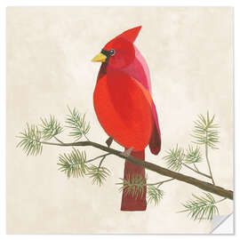 Wandsticker Roter Freund aus dem Wald - Danhui Nai