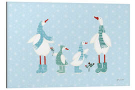 Alubild Enten im Schnee II