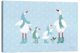 Leinwandbild Enten im Schnee II