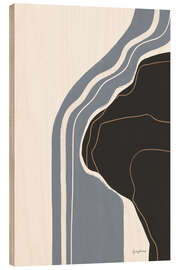 Holzbild Abstrakter Wasserfall IV - Becky Thorns