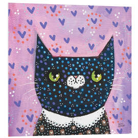 Hartschaumbild Exzentrische Katze - Melissa Averinos