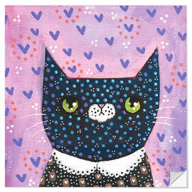 Wandsticker Exzentrische Katze