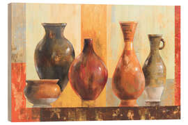 Holzbild Lasierte Töpfe - Silvia Vassileva