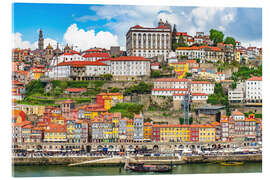 Tableau en verre acrylique Cais de Ribeira, Porto - HADYPHOTO