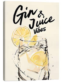 Stampa su tela Gin and Juice Vibes - nobelart