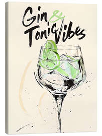 Stampa su tela Gin and Tonic Vibes - nobelart