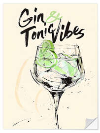 Wandsticker Gin and Tonic Vibes