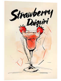 Acrylglasbild Strawberry Daiquiri Cocktail - nobelart