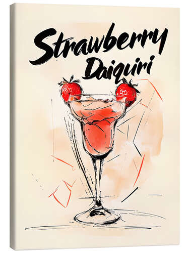 Stampa su tela Strawberry Daiquiri Cocktail