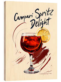Print på træ Campari Spritz Delight
