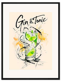 Gerahmter Kunstdruck Gin &amp; Tonic