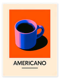 Wall print Coffee Americano - nobelart
