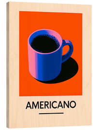 Cuadro de madera Coffee Americano - nobelart