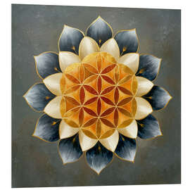 Hartschaumbild Die Blume des Lebens