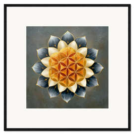 Gerahmter Kunstdruck Die Blume des Lebens