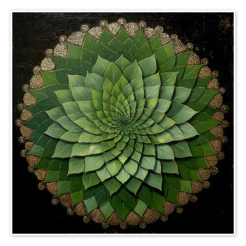 Poster Leaf Mandala