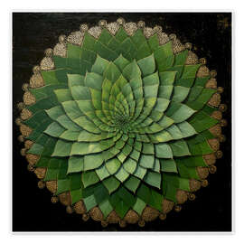 Wall print Leaf Mandala - DejaReve