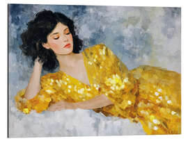 Alubild Schönheit in Gelb