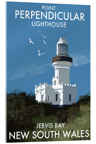Acrylglasbild Leuchtturm Point Perpendicular Light, Australien
