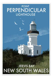 Wandbild Leuchtturm Point Perpendicular Light, Australien - Roger O’Reilly