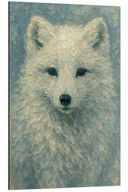 Magnettafel Polarfuchs im Schnee