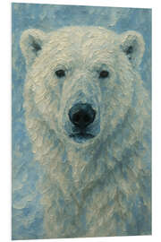 Hartschaumbild Eisbär im Schnee