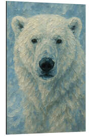 Magnettafel Eisbär im Schnee