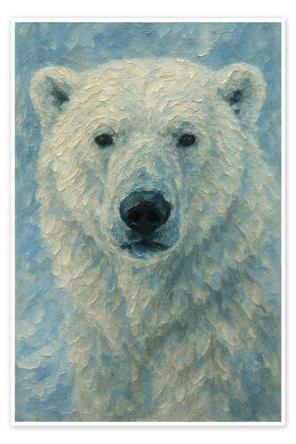 Poster Polar Bear in the Snow
