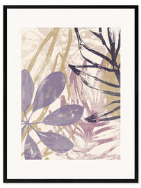 Gerahmter Kunstdruck Purple Palms I