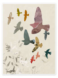 Wandbild Paperfly I - Victoria Barnes
