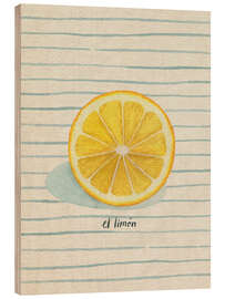 Holzbild El limón (die Zitrone)
