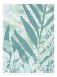 Wall art print Aqua Palms I - June Erica Vess